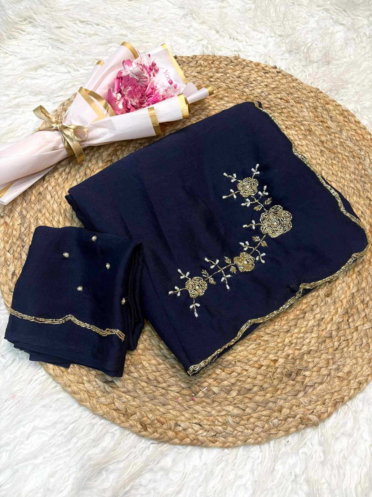Shree Mocha Crunchi Designer Saree
