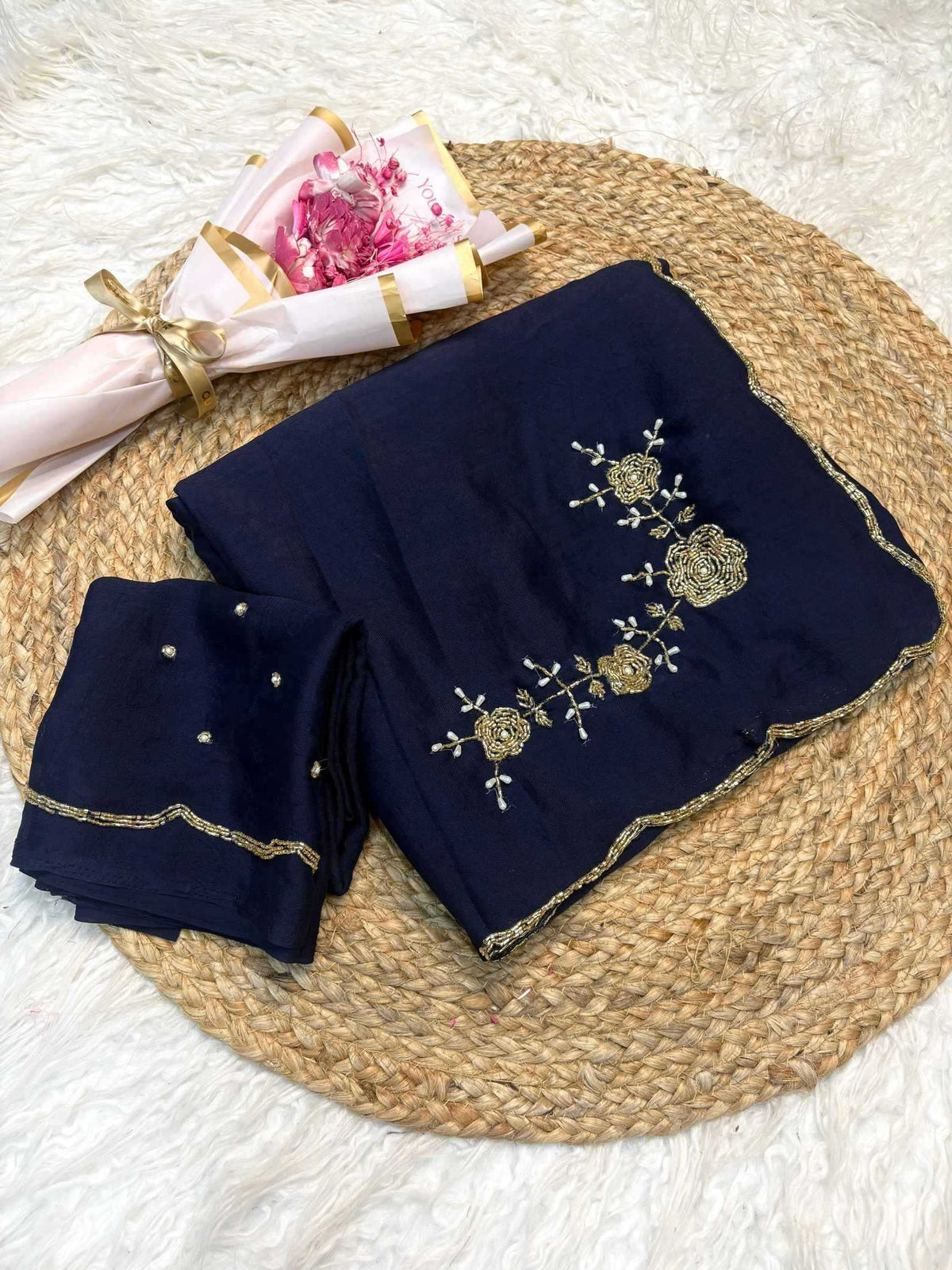 Shree Mocha Crunchi Designer Saree