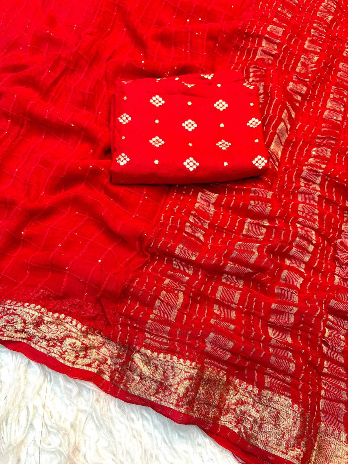 Shree Sequence Pure Viscos Georgette Saree