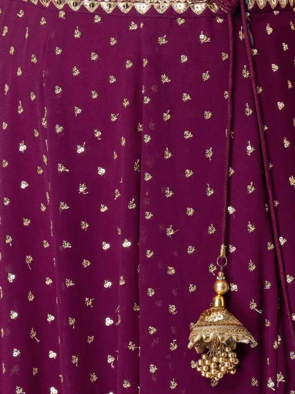 Georgette Wedding Lehenga in Matching • 15074