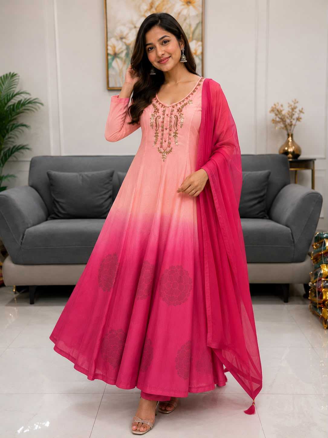 Madhu Chiffon Fancy Gown