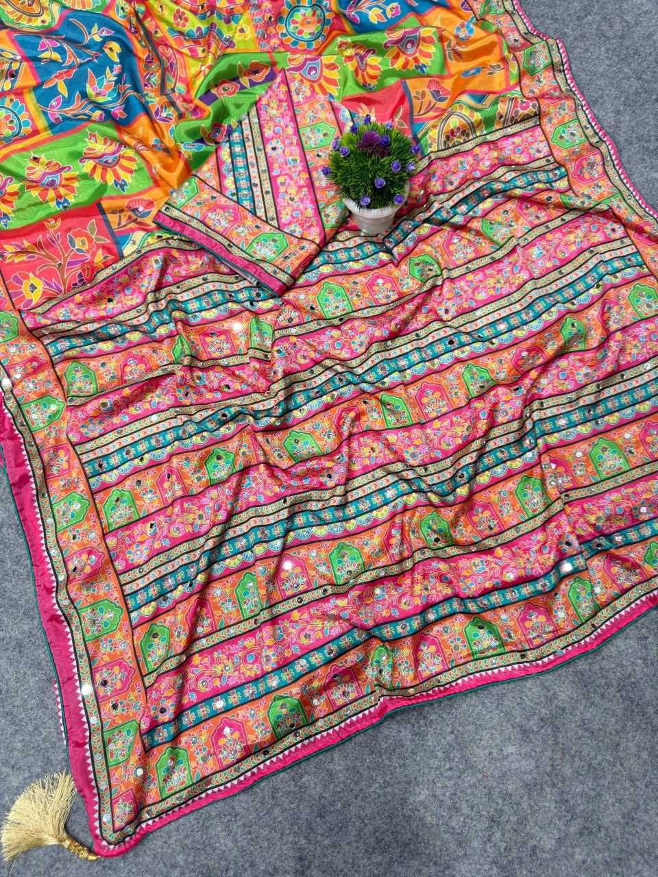 Chinon Silk Printed Saree