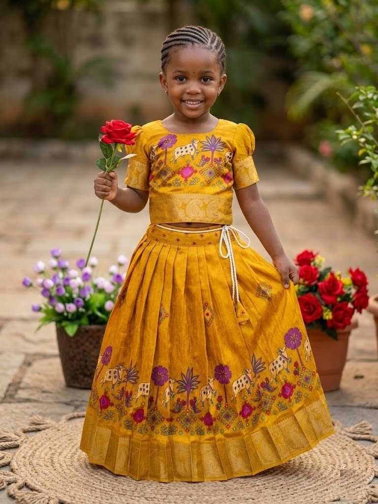 Soft Cotton Kids Lehenga
