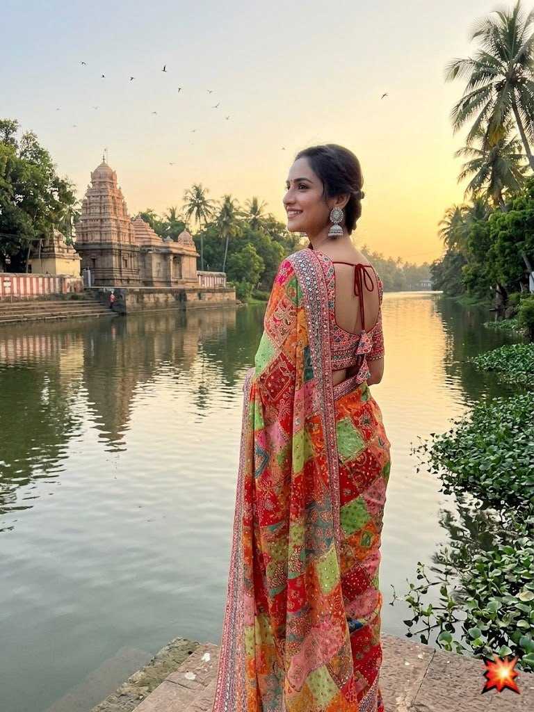 Chinon Silk Party Wear Saree