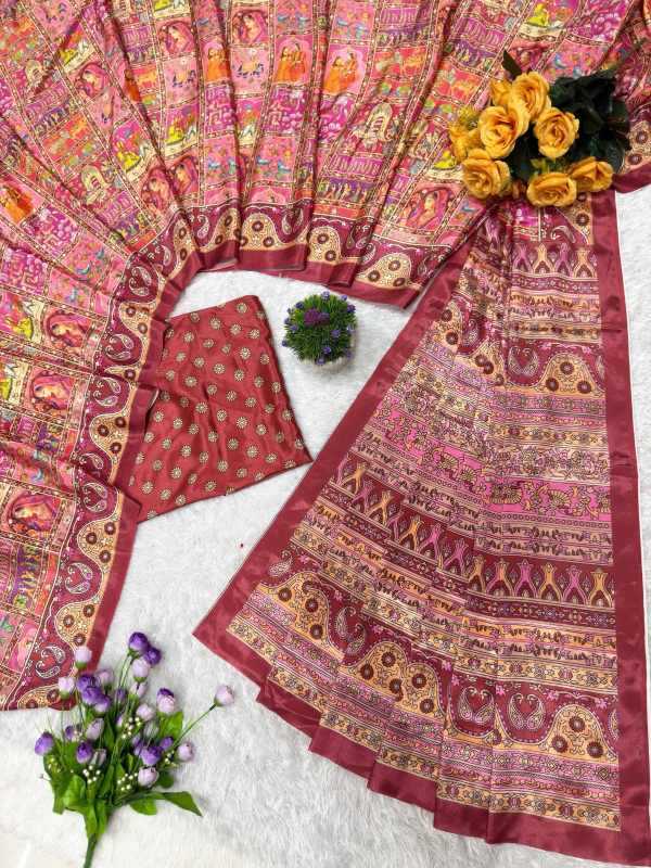 Chinon Silk Designer Saree 0178