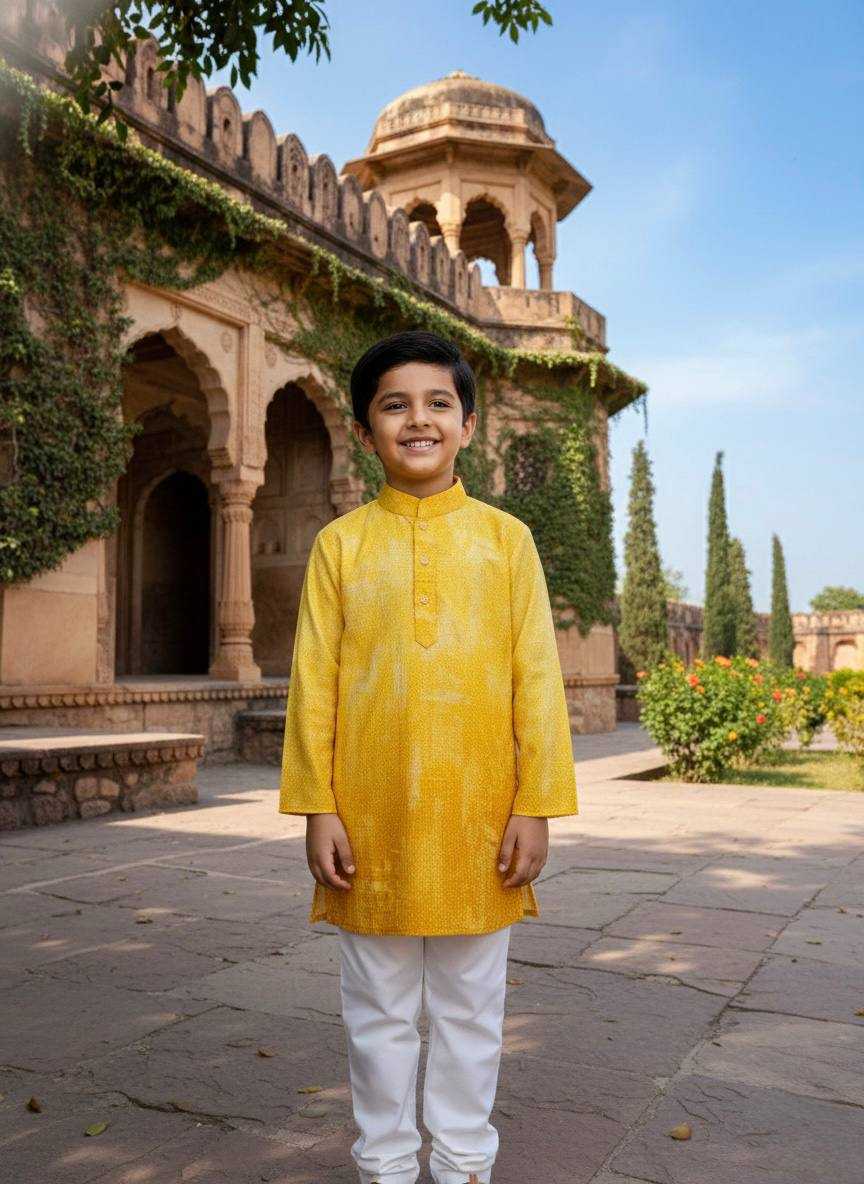 Pure Cotton Kids Kurta Pajama