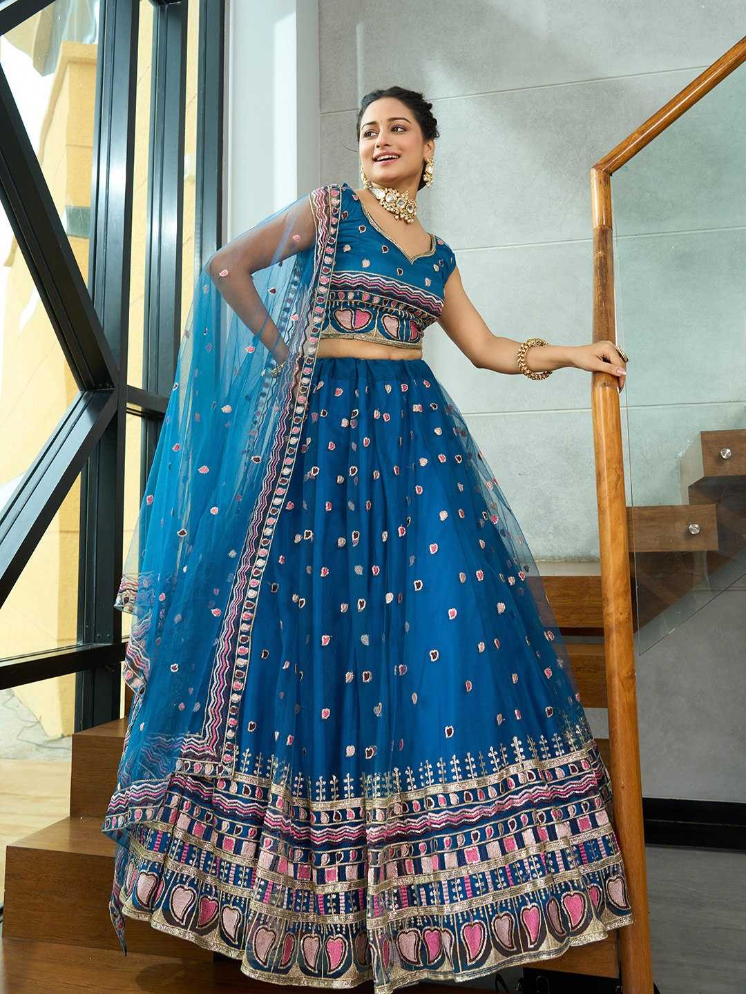 Net Wedding Lehenga