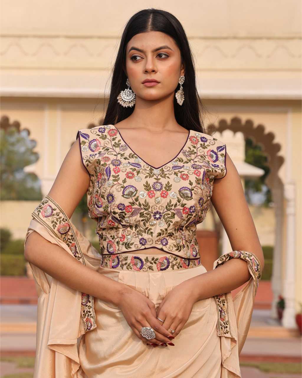 Satin Silk Indo Western Dress