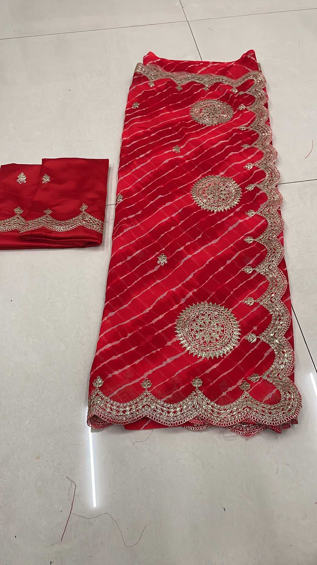 Brinda Premium Georgette Saree in Magenta