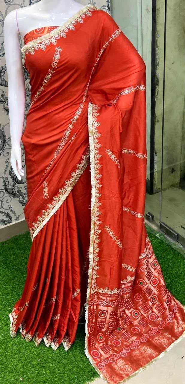 Gajji Silk Printed Saree