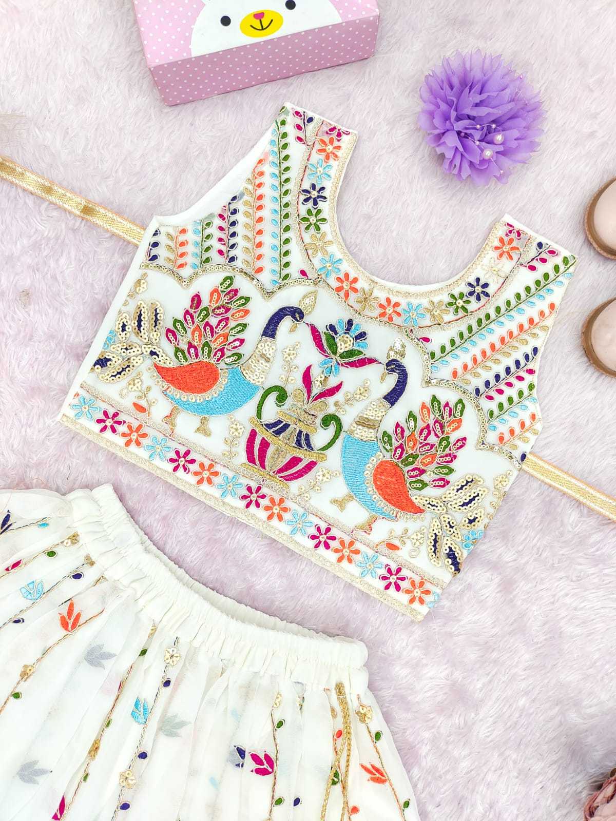 Ayushmati Georgette Kids Lehenga