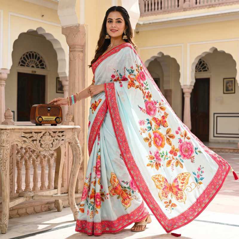 Miya Chinon Printed Saree