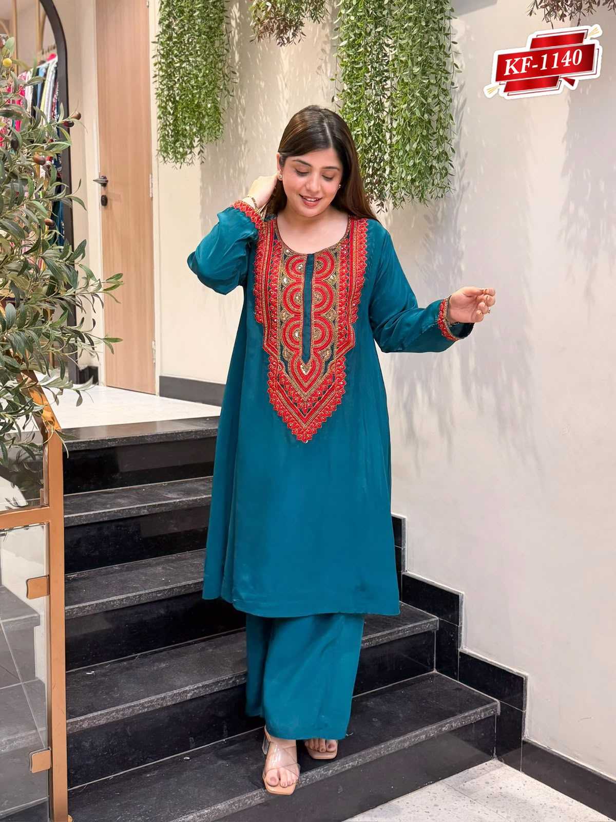 Crepe Embroidery Suit
