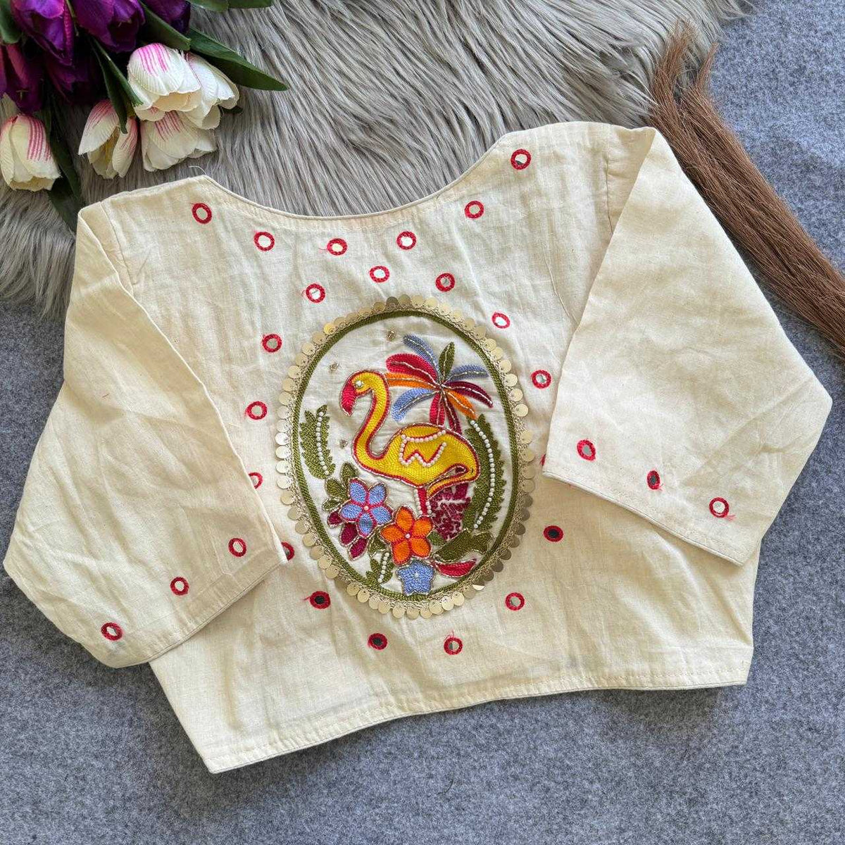 Devika Cotton Embroidered Blouse