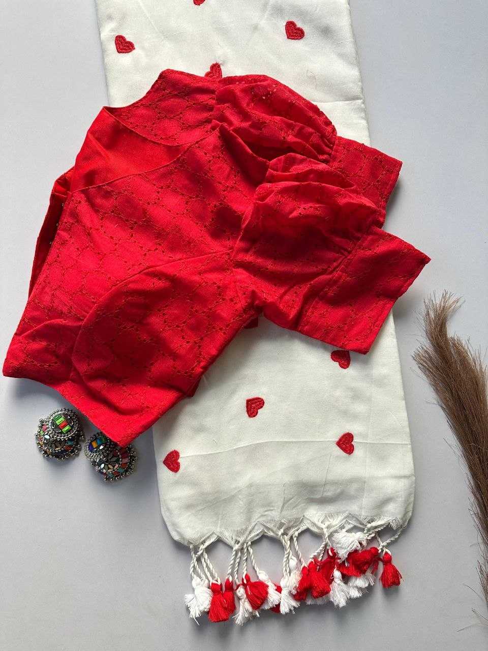 Heart Khadi Cotton Designer Blouse