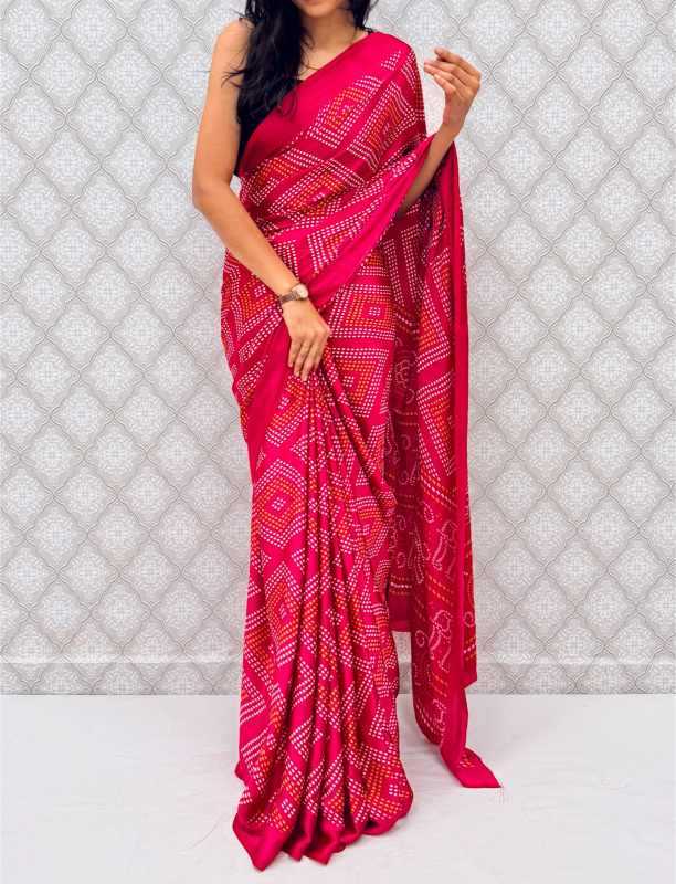 Satin Silk Printed Saree