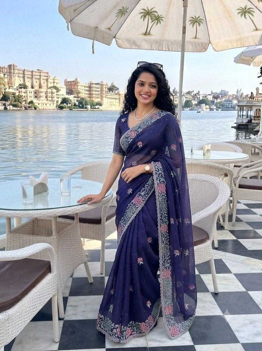Chiffon Party Wear Silk Saree