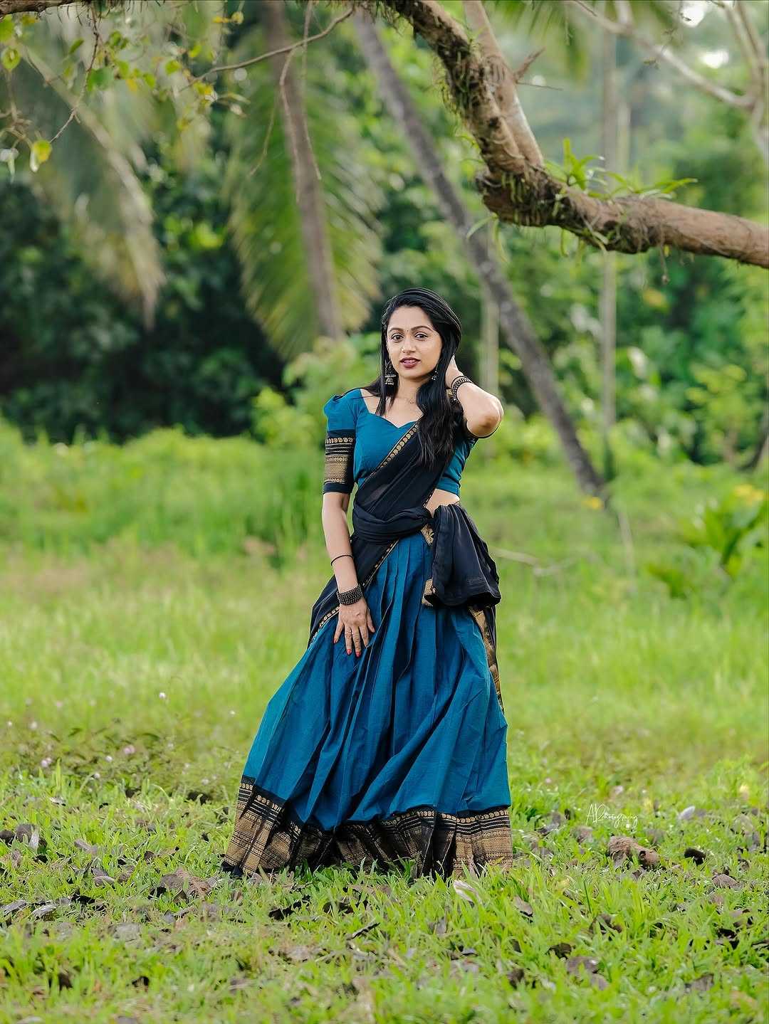Kanjivaram Silk Designer Lehenga in Green