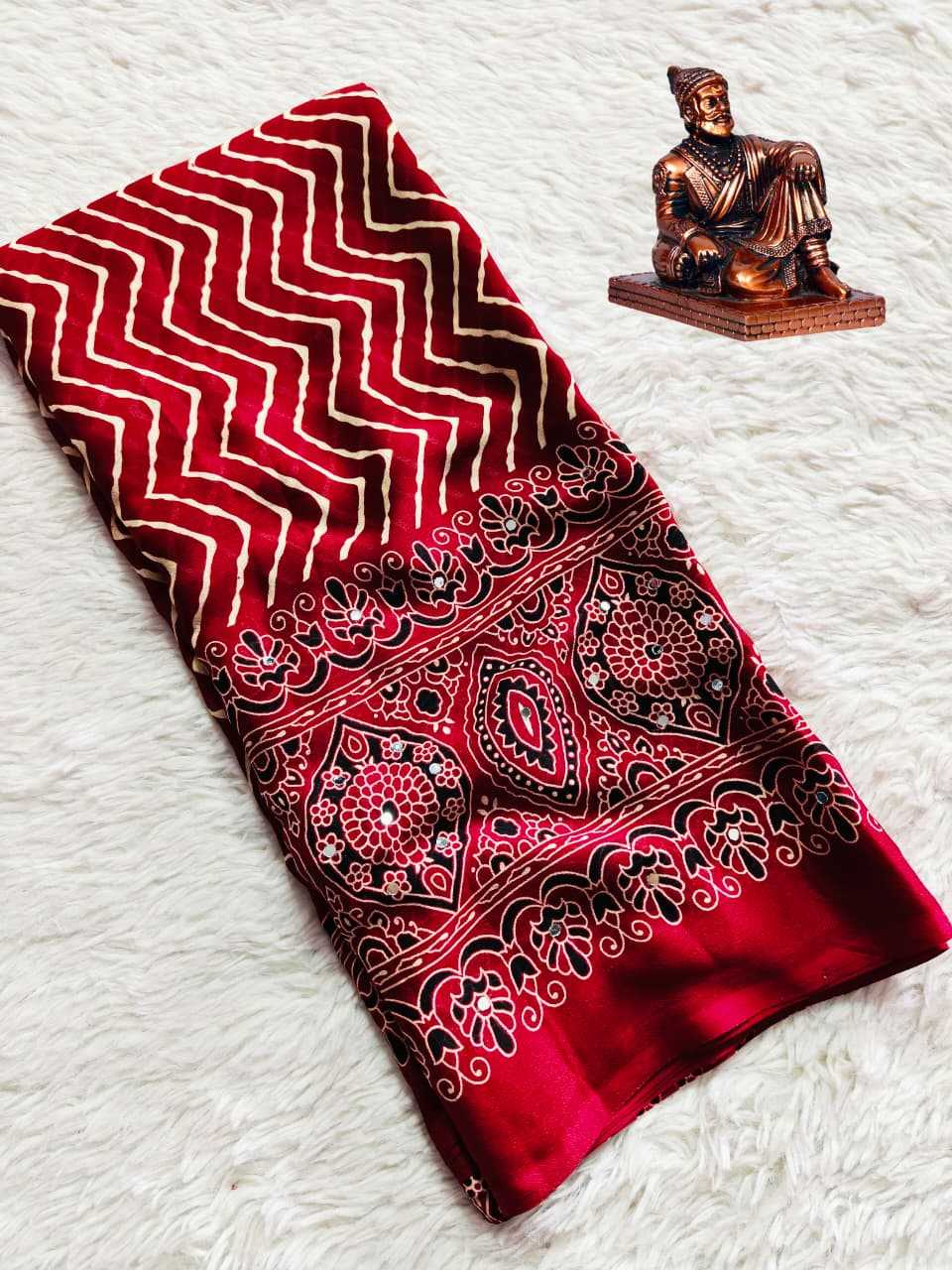 Satin Leheriya Saree