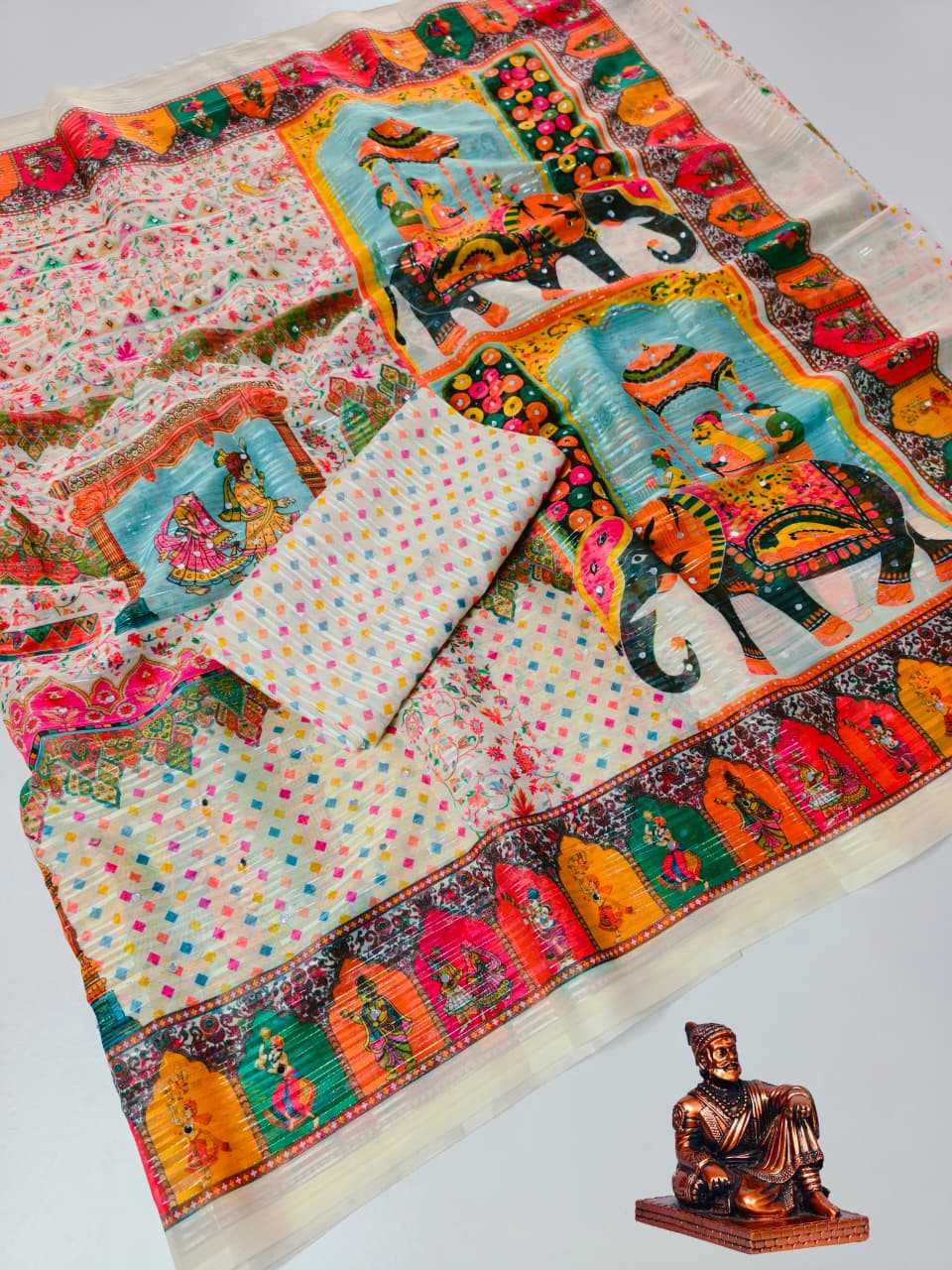 Fancy Ajrakh Saree