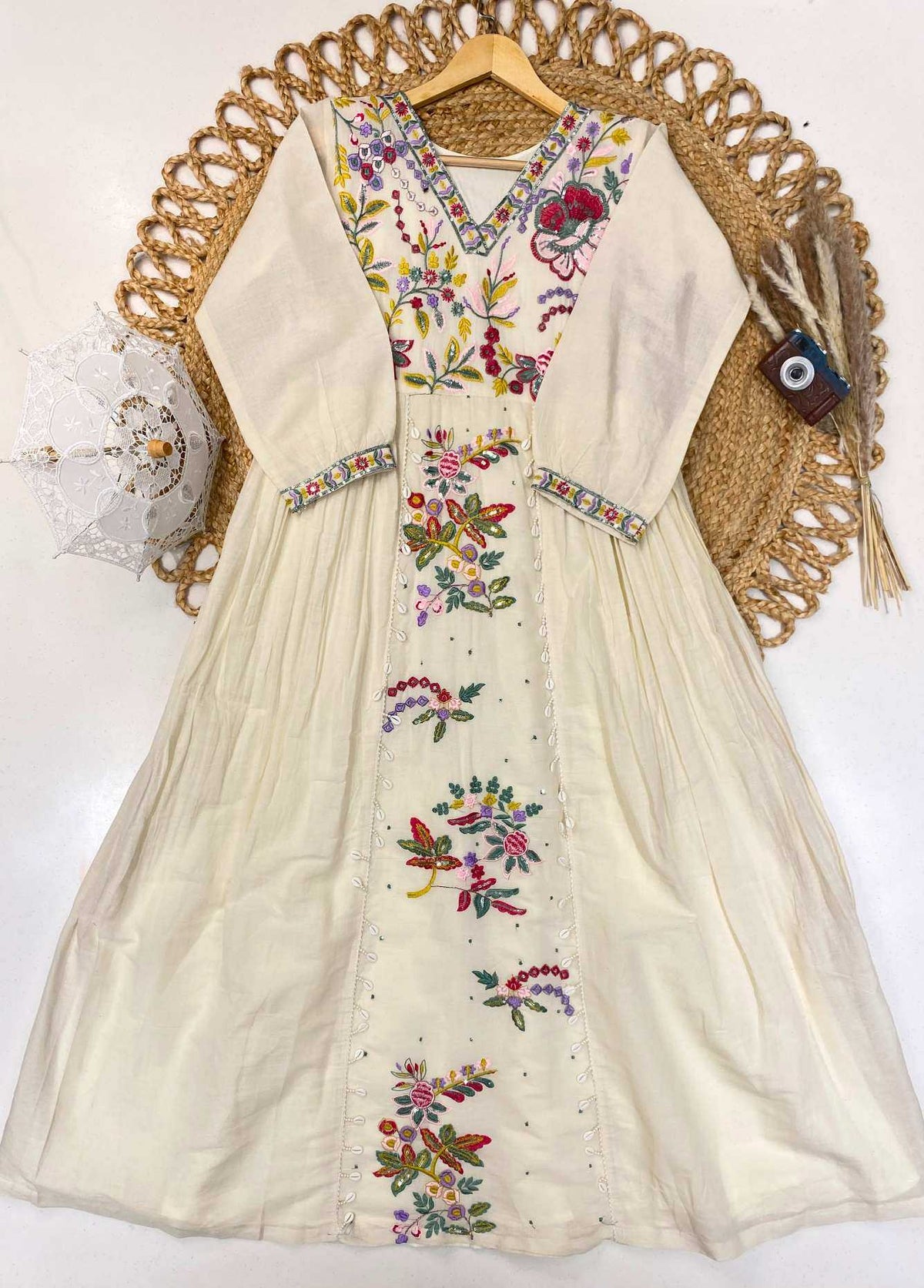 Cotton Embroidery Gown 2142