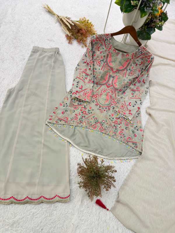 Faux Georgette Embroidery Suit