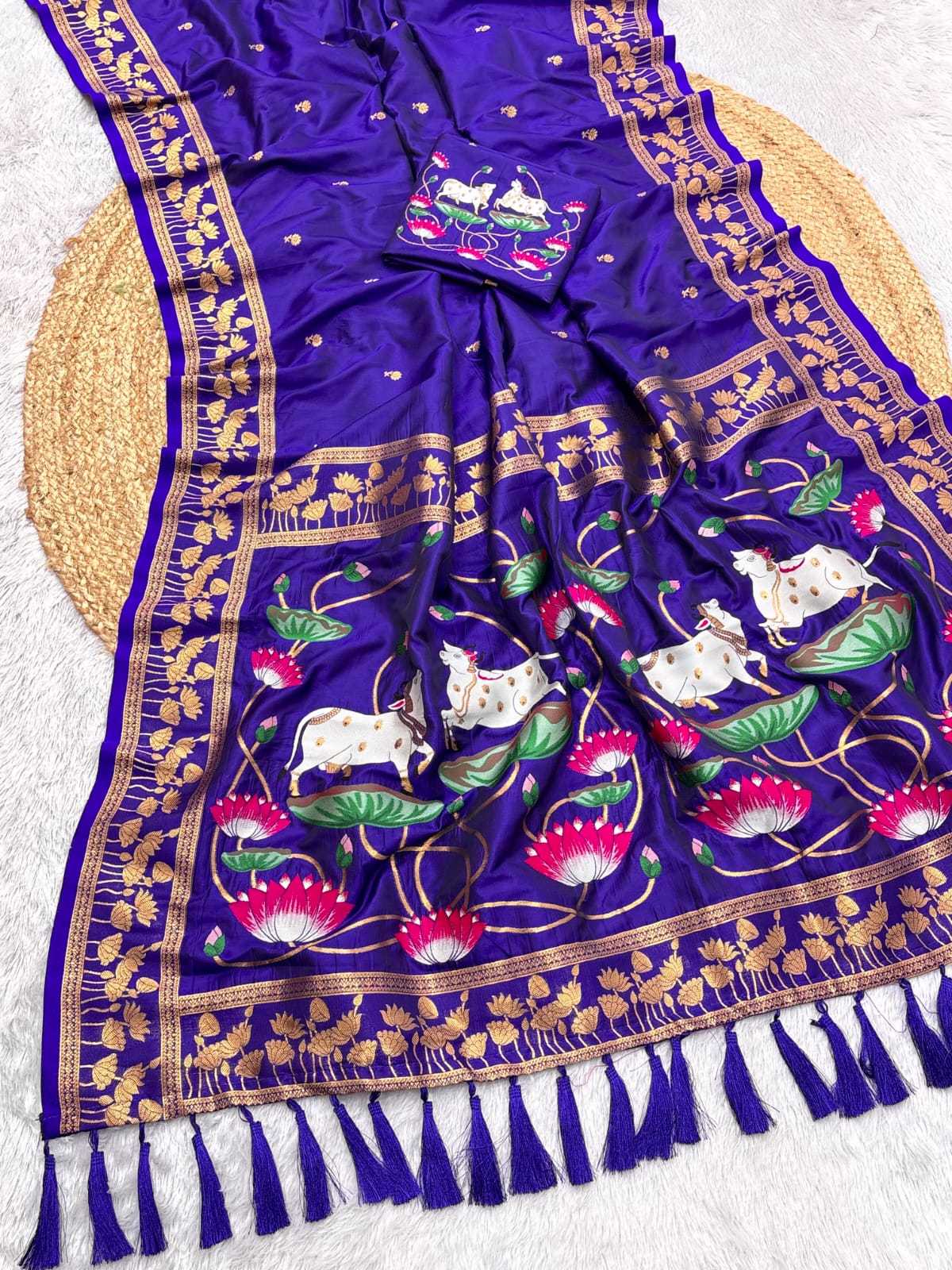 Kamadhenu Premium Silk Floral Saree