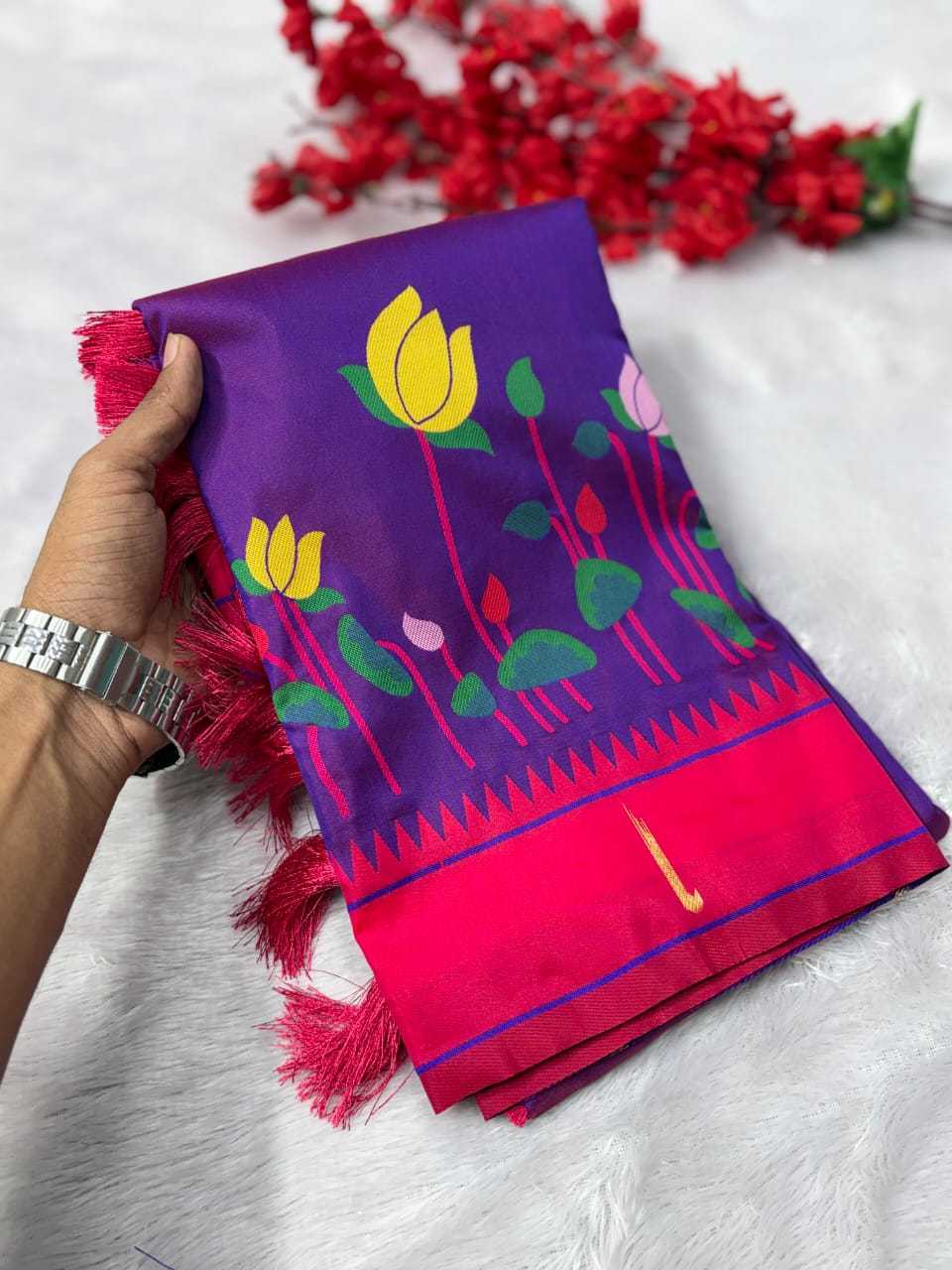 Padmavati Paithani Silk Zari Border Saree