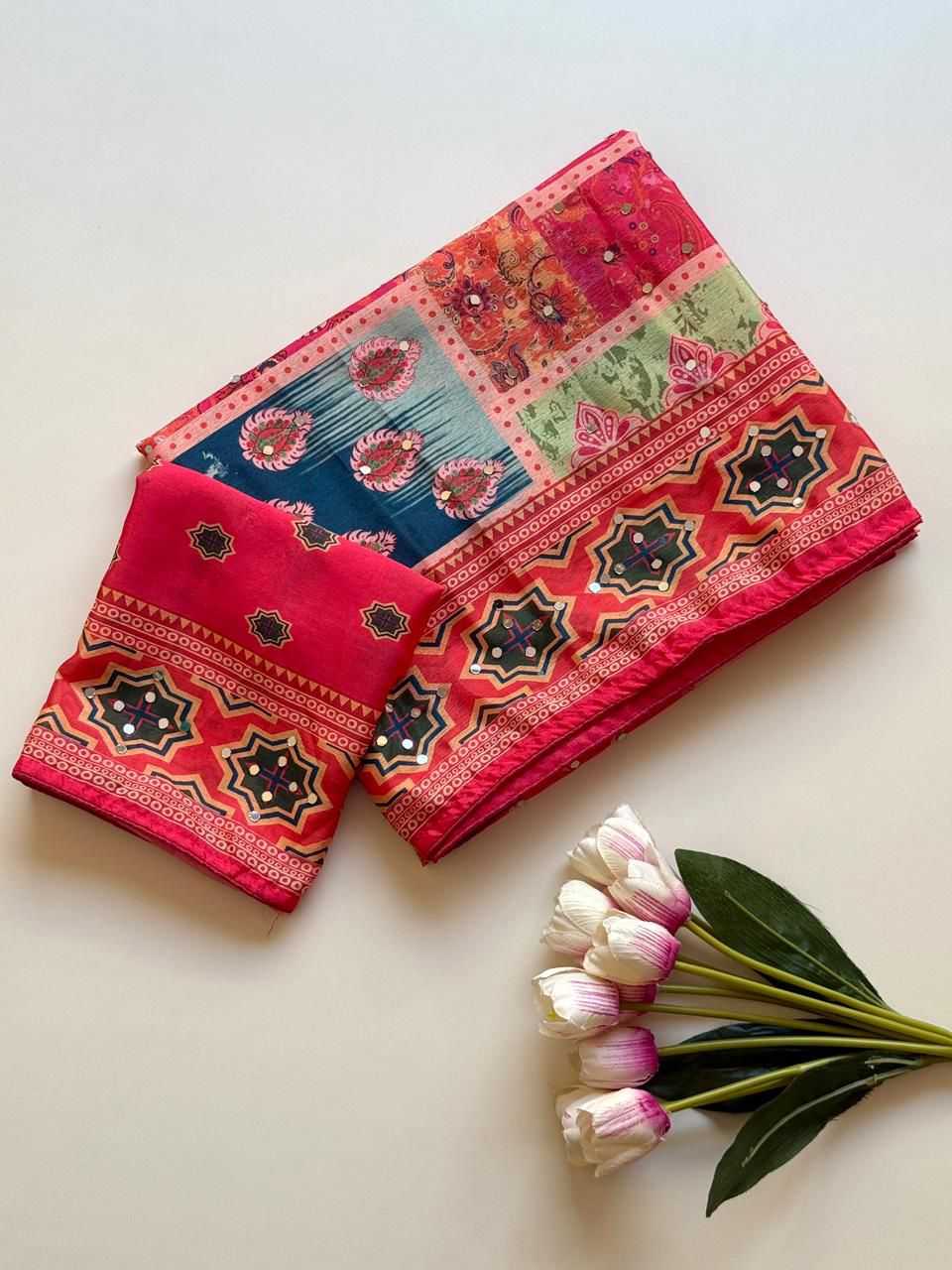 Chinon Designer Saree