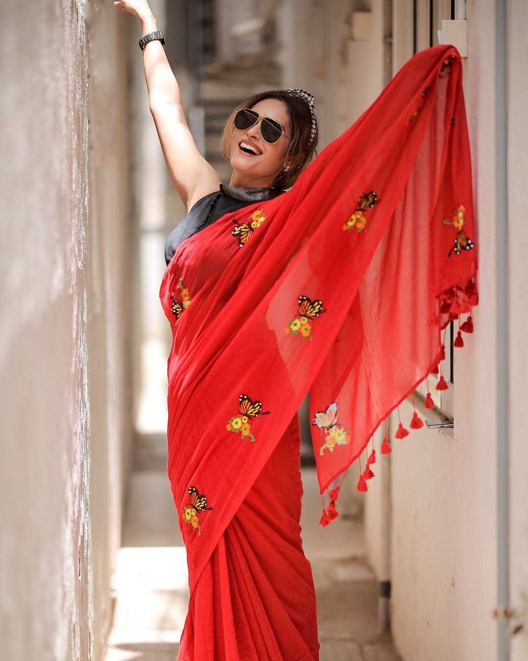Chanderi Cotton Work Saree