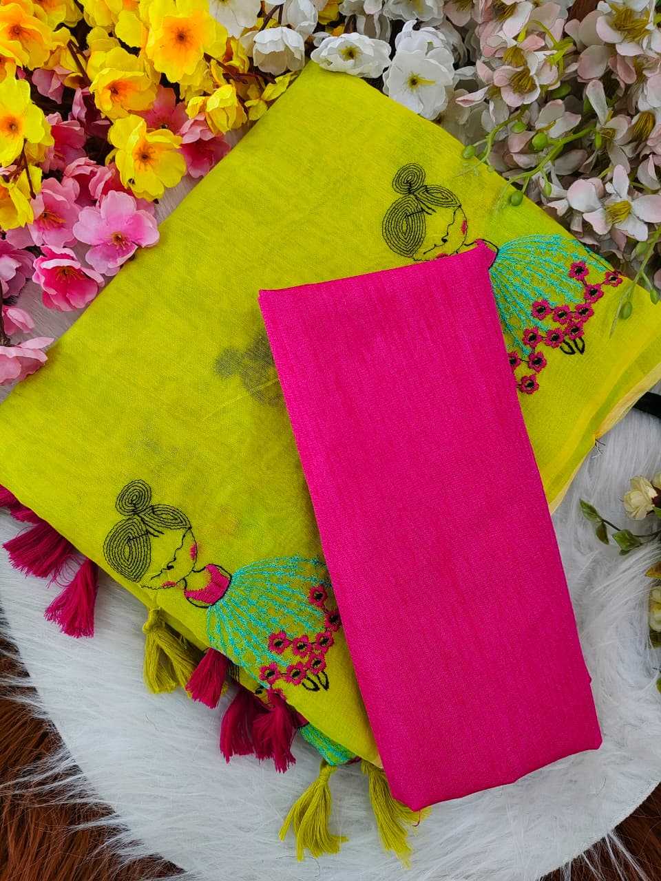 Doll Chanderi Cotton Ready To Wear Saree