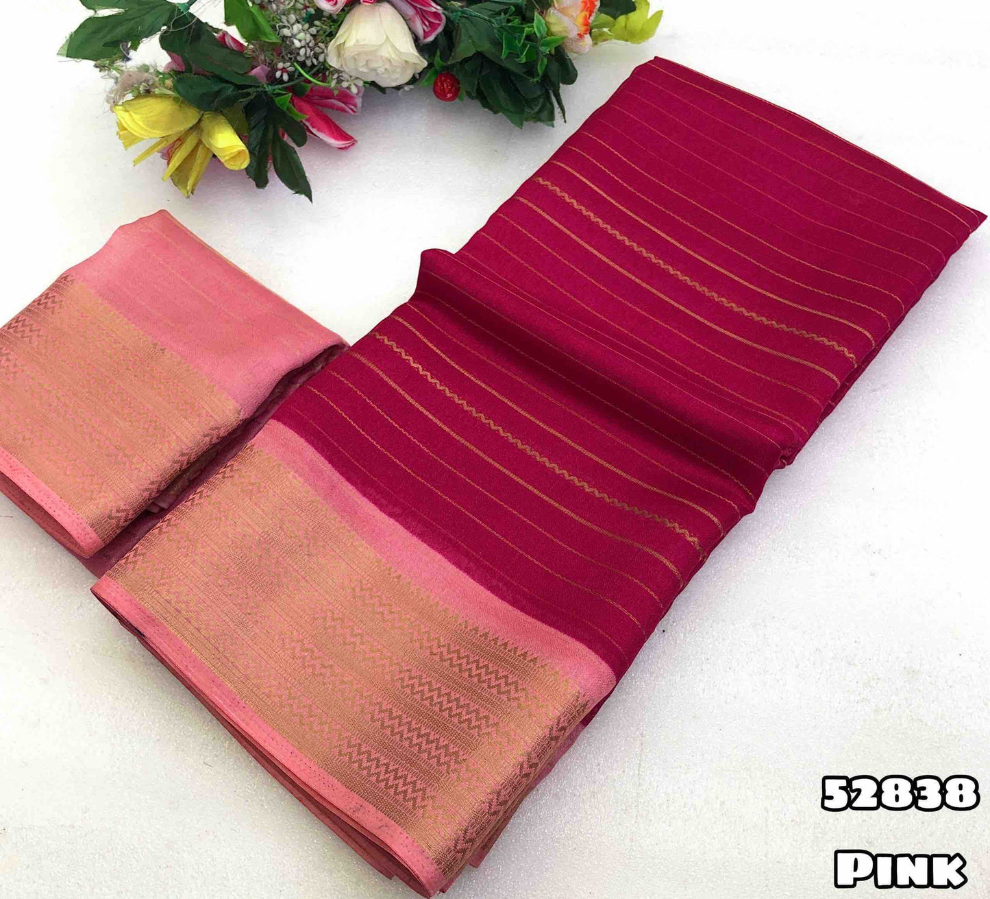 Dull Moss Designer Saree