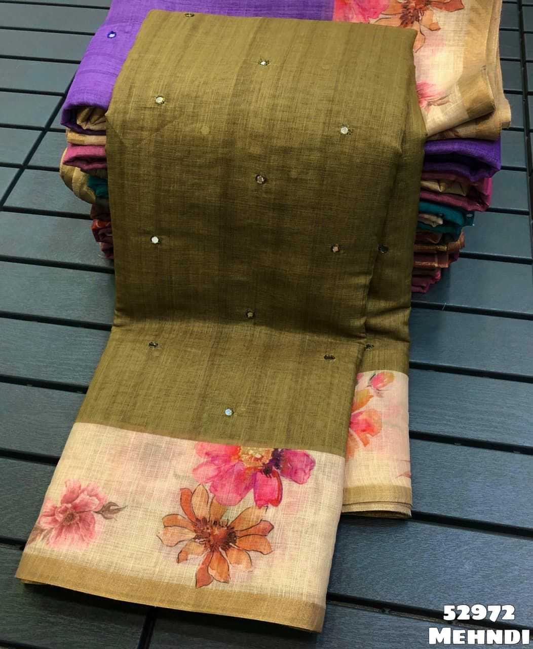 Linen Printed Saree