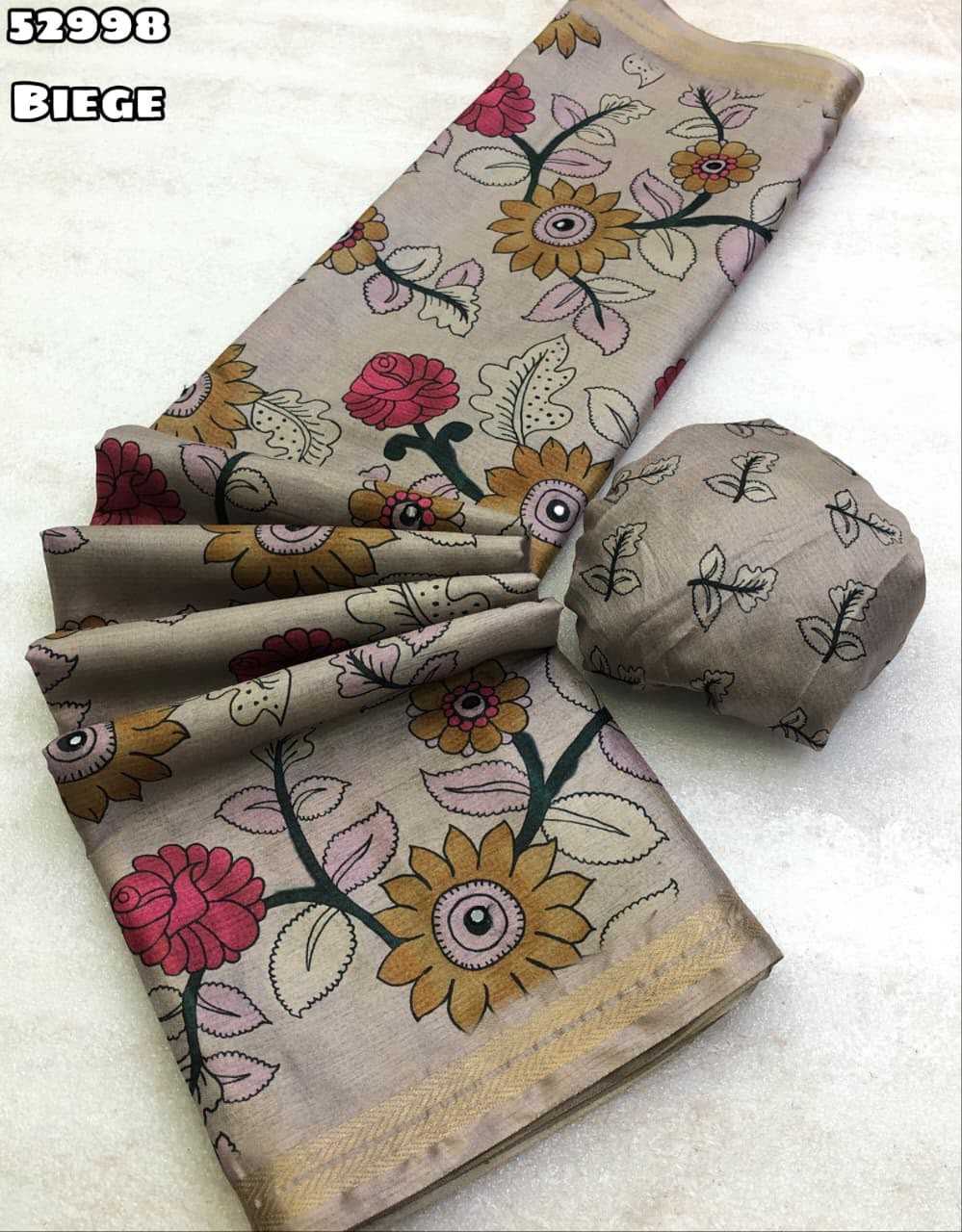 Tussar Silk Printed Saree