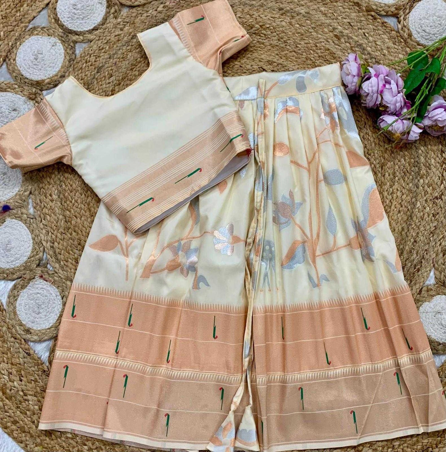 Paithani Silk Kids Lehenga