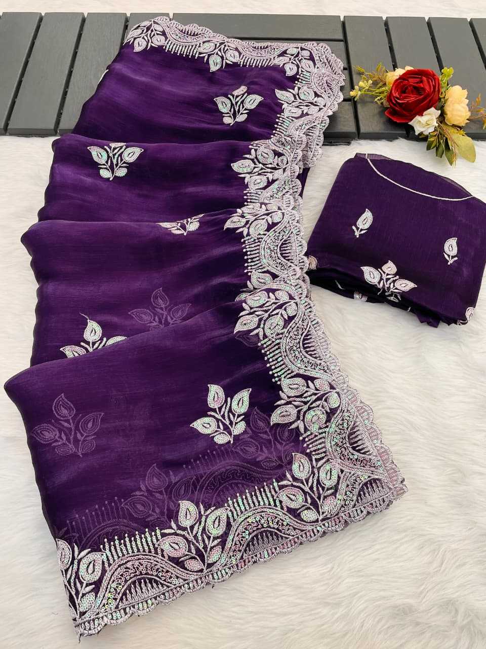 Chiffon Party Wear Silk Saree