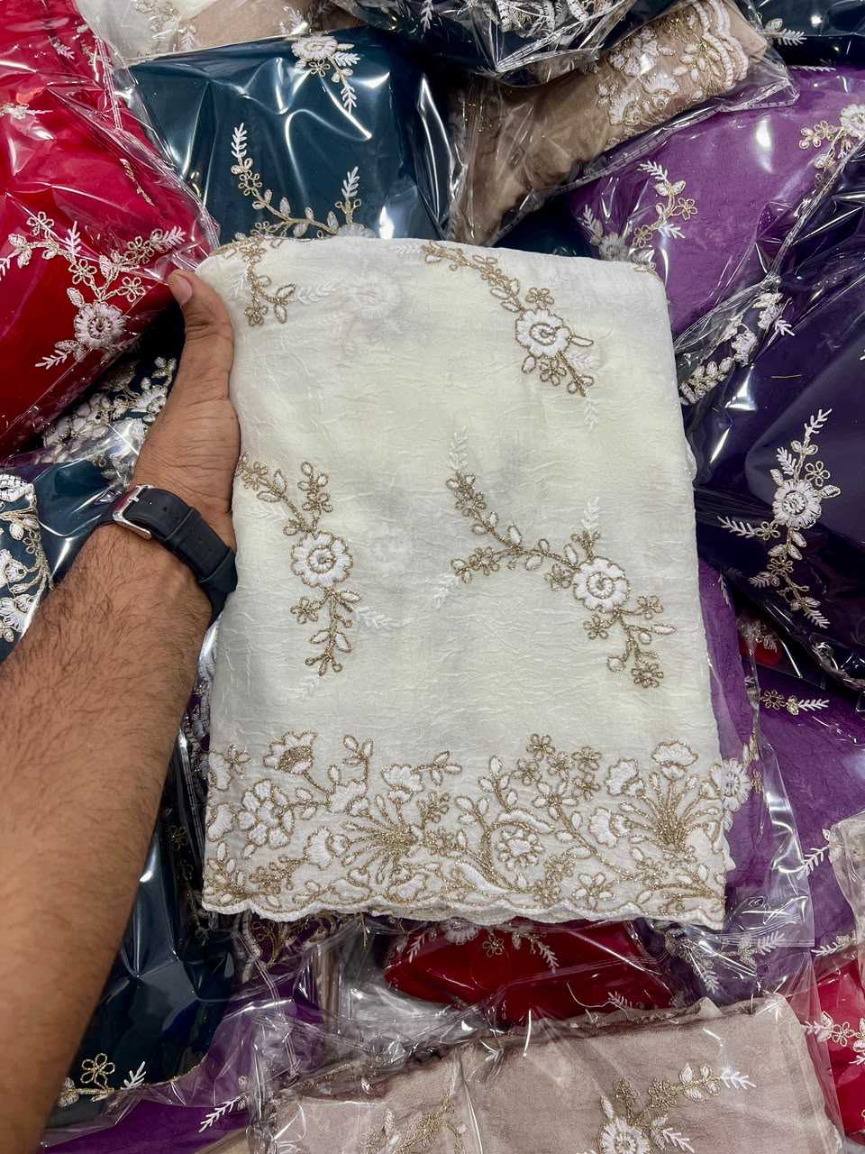 Crush Silk Designer Saree