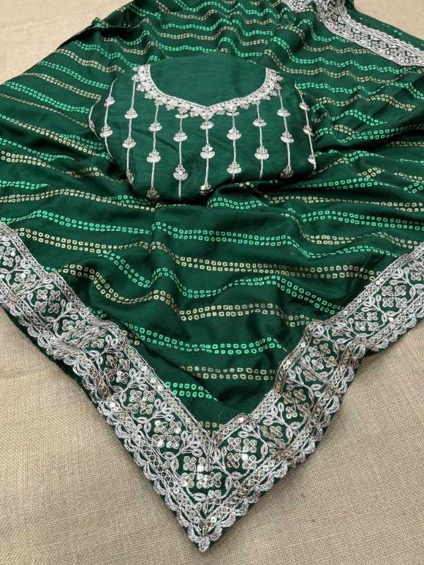 Also Heavy Chinnon Silk Sequence Saree
