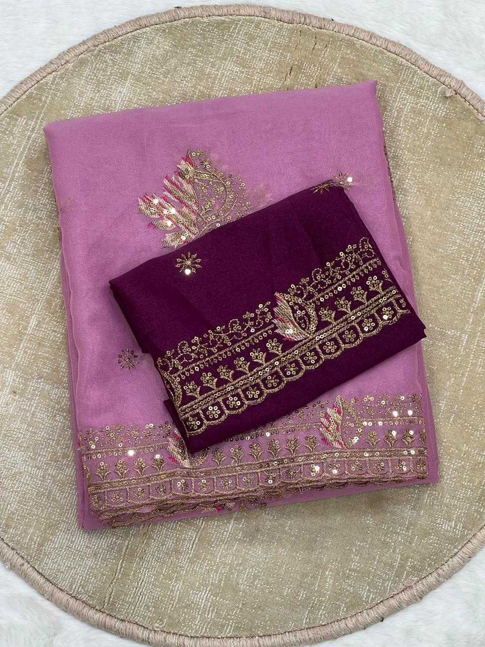 Georgette Designer Saree in Beige