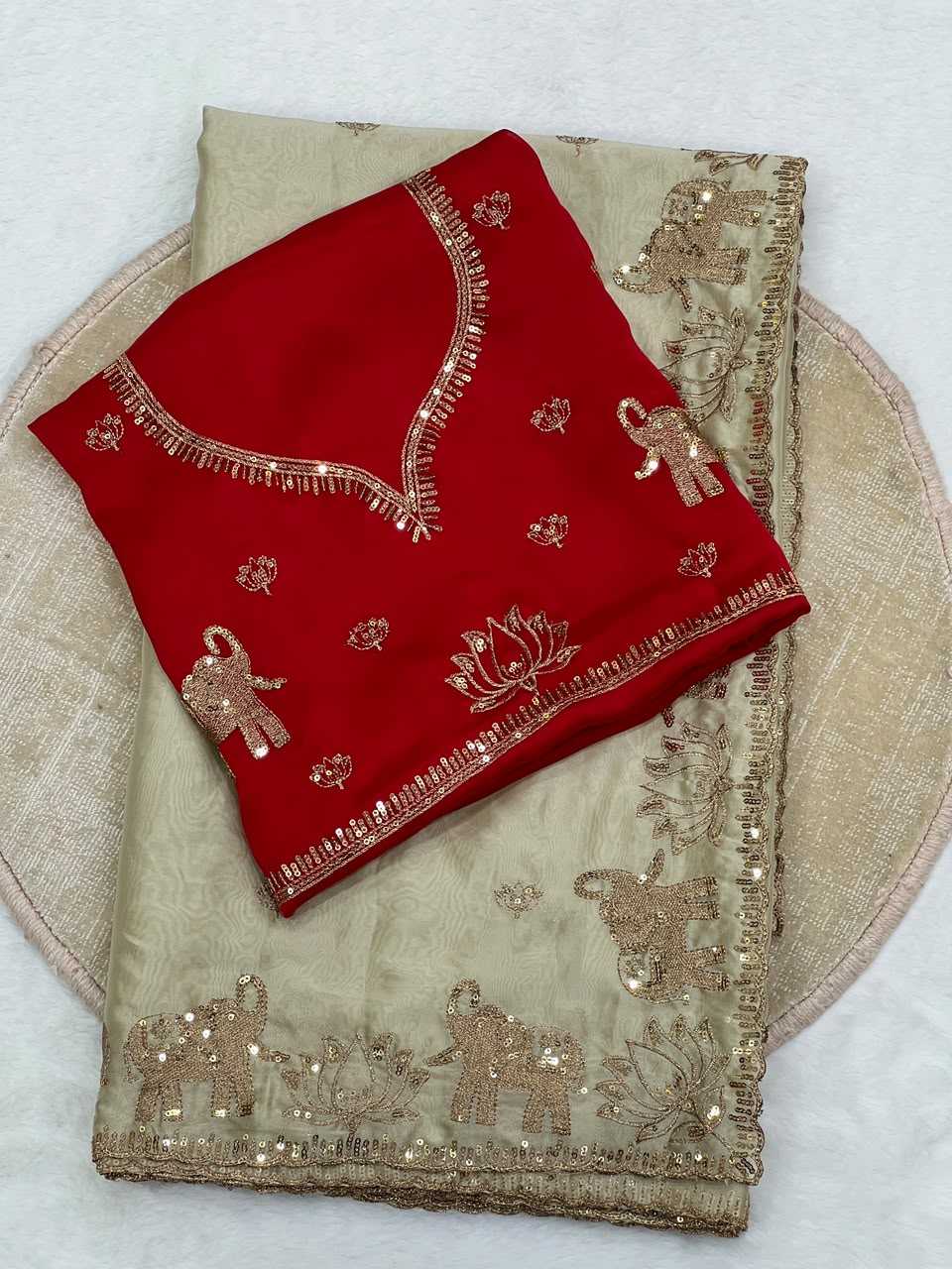 Shown Rangoli Silk Designer Saree