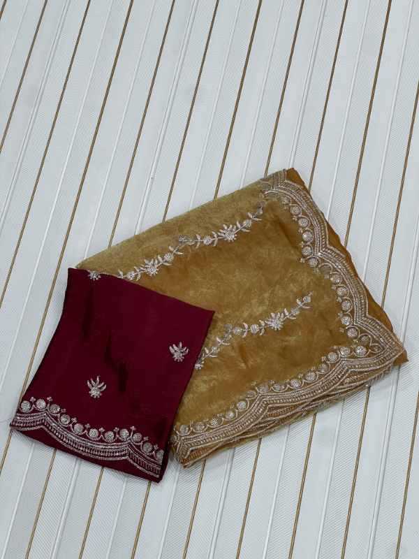 Space Silk Sequence Saree
