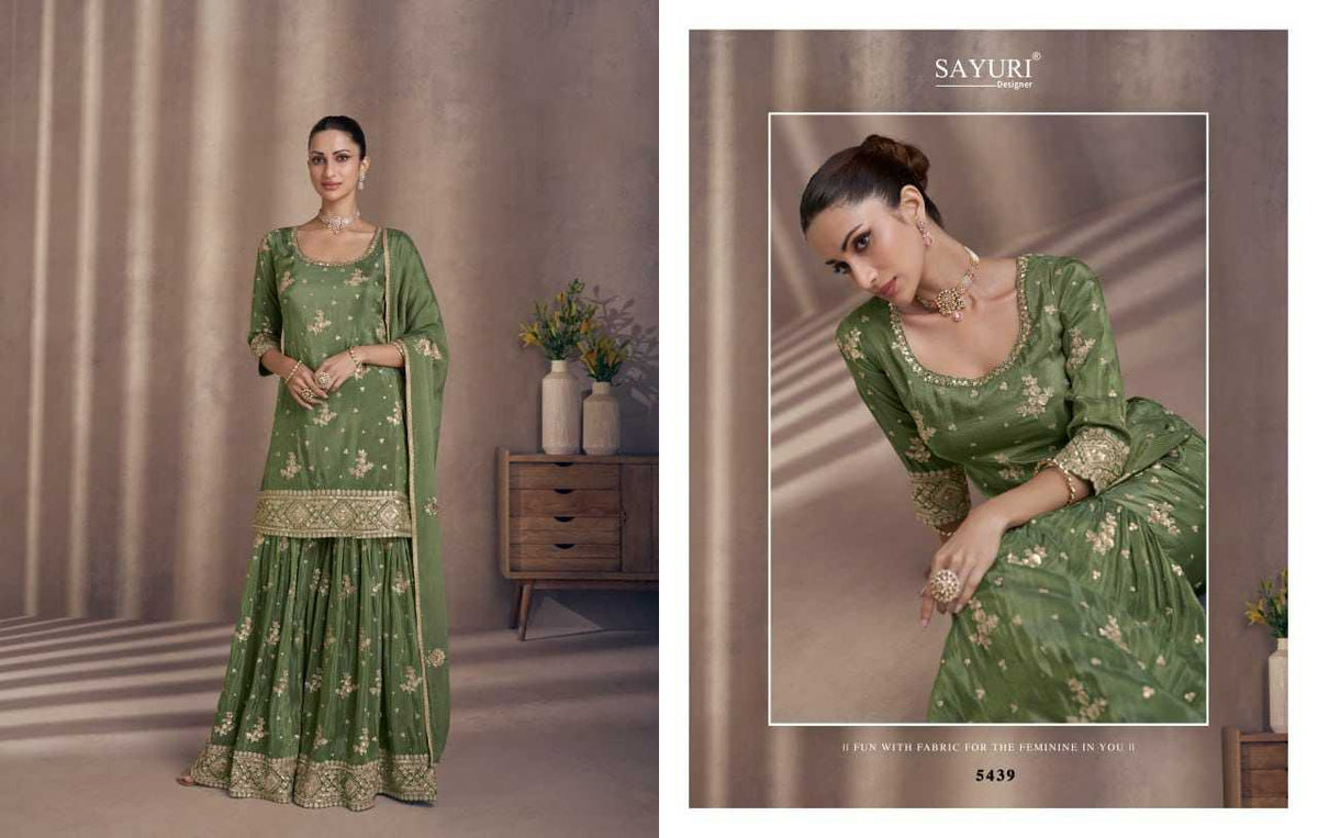 Chinon Silk Printed Suit 10048