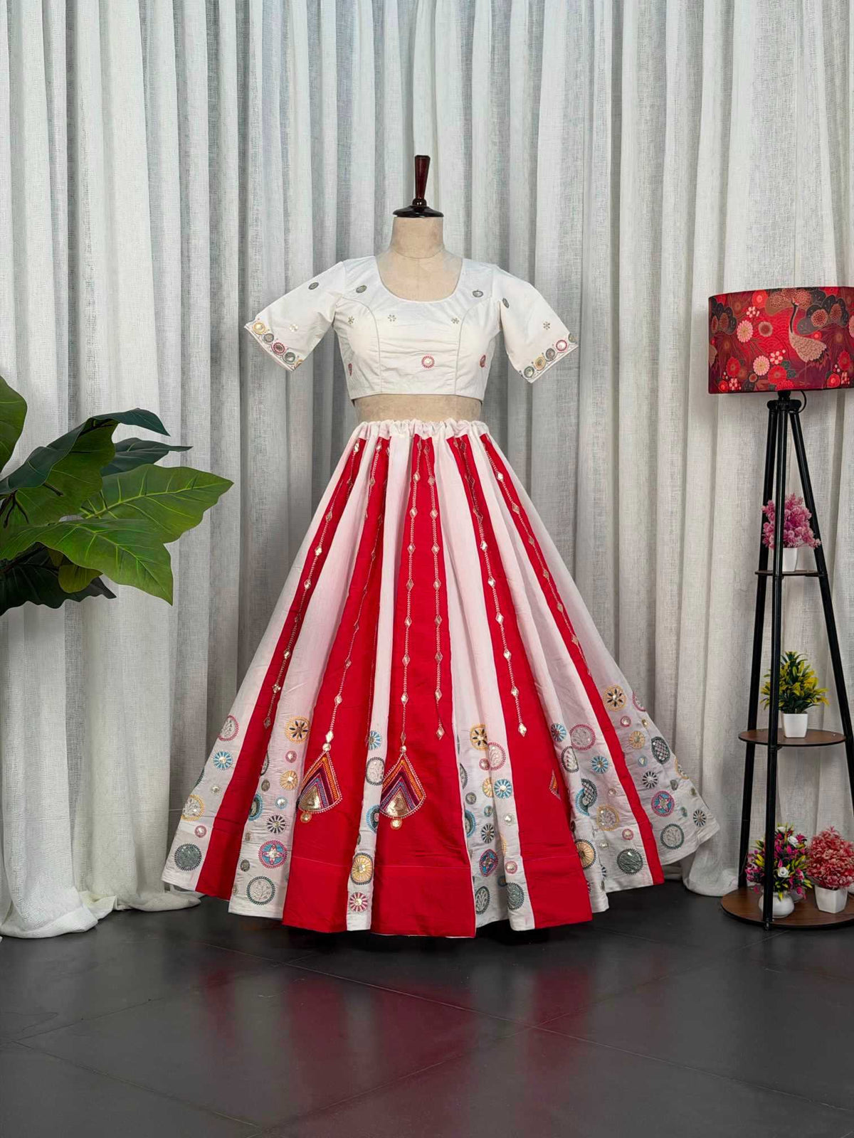 Heavy Roman Silk Lehenga
