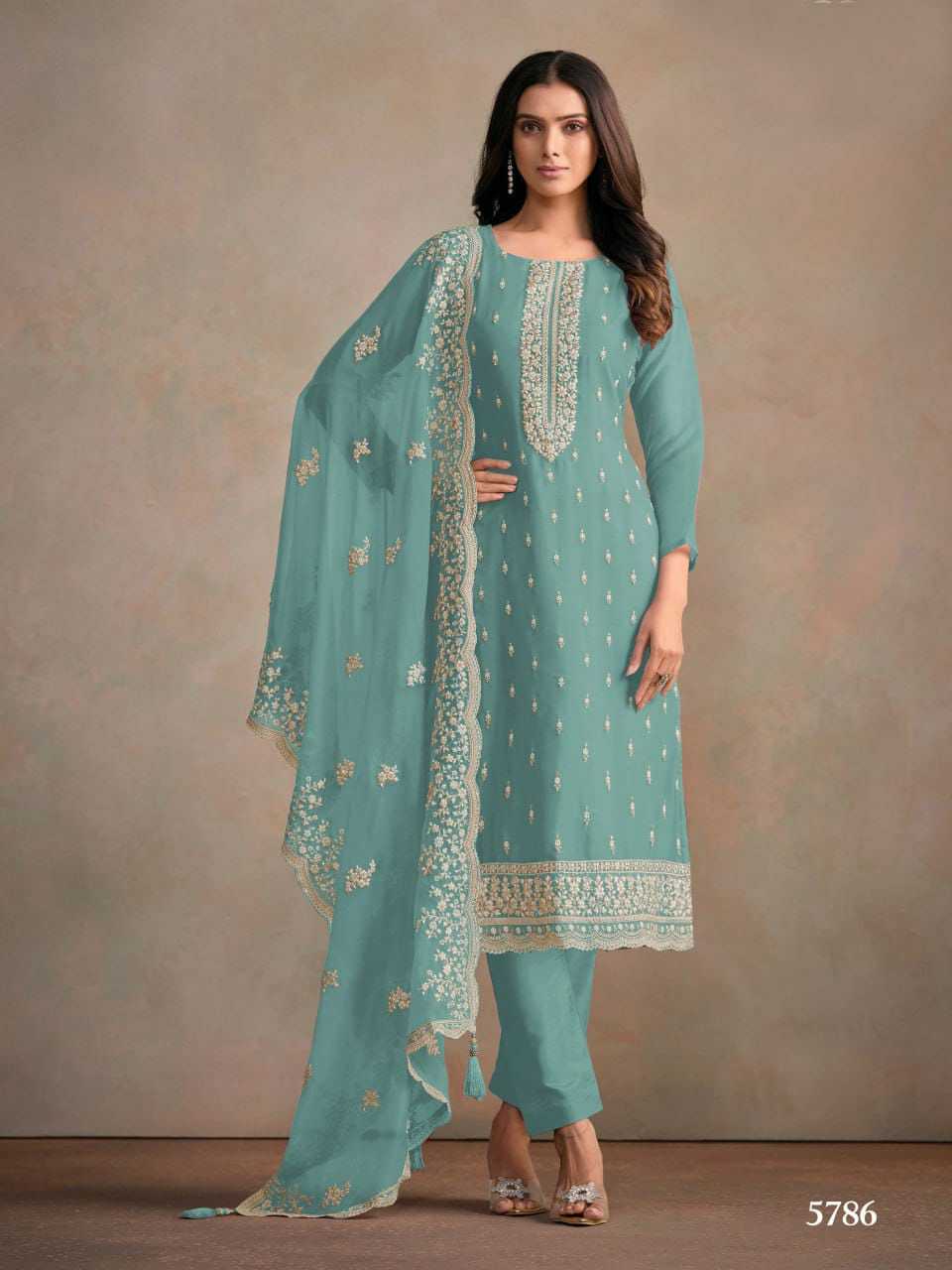 Organza Silk Embroidery Suit