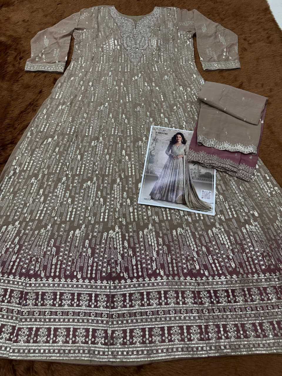 Georgette Embroidery Gown