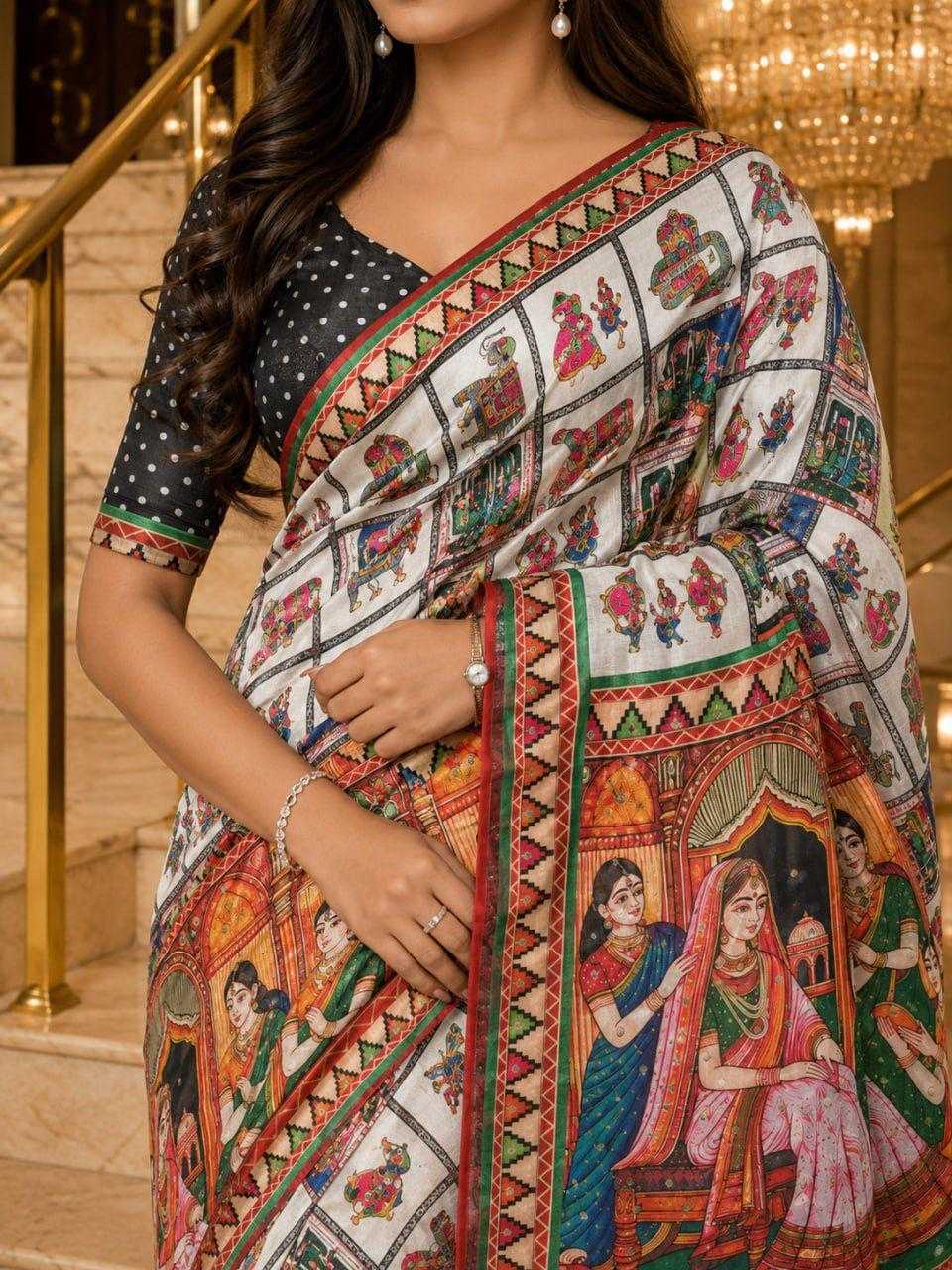 Lach Crepe Silk Designer Saree