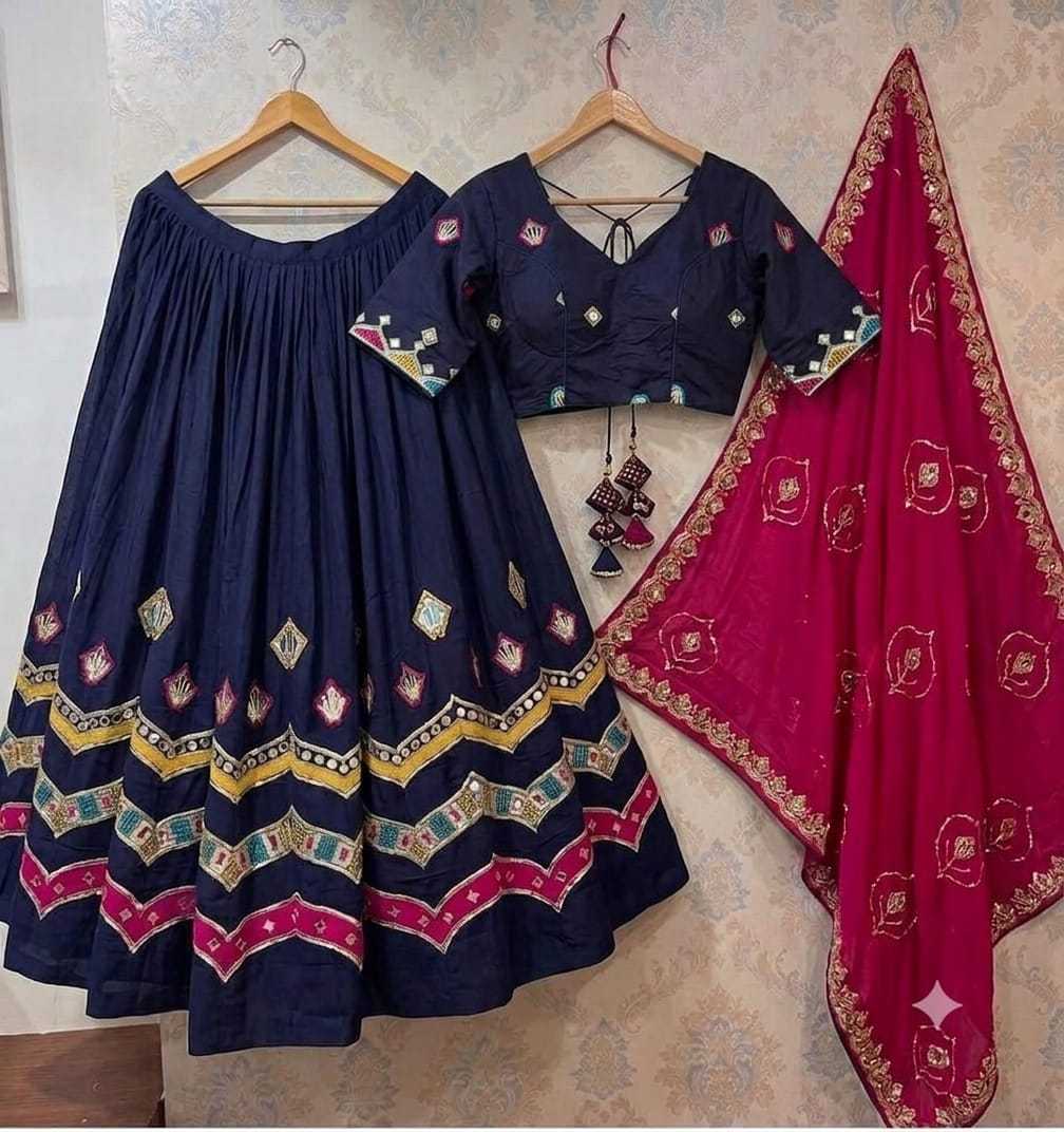 Heavy Roman Silk Lehenga JT-142634