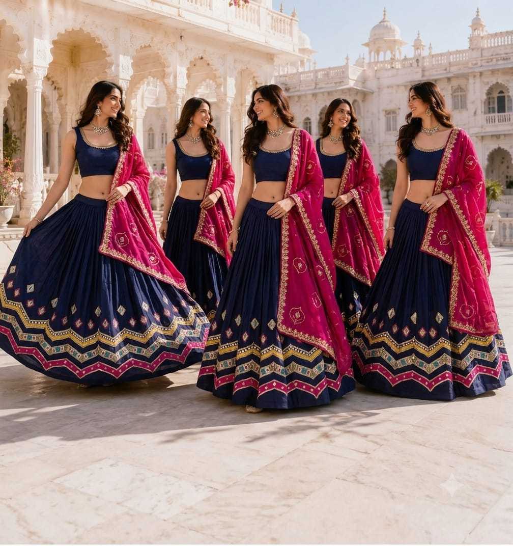 Heavy Roman Silk Lehenga