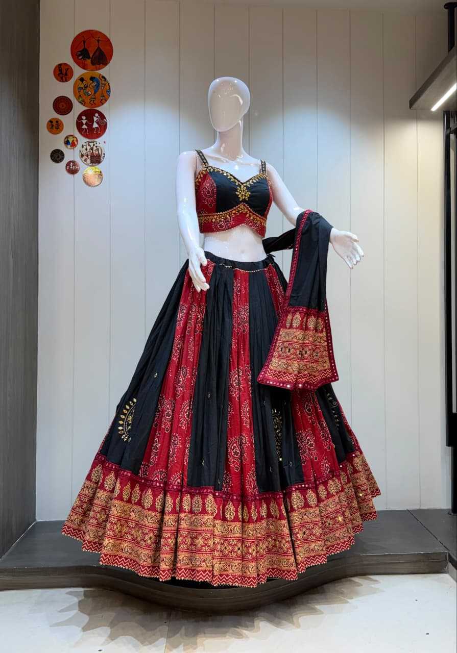 Ajrakh Spa Cotton Fancy Lehenga
