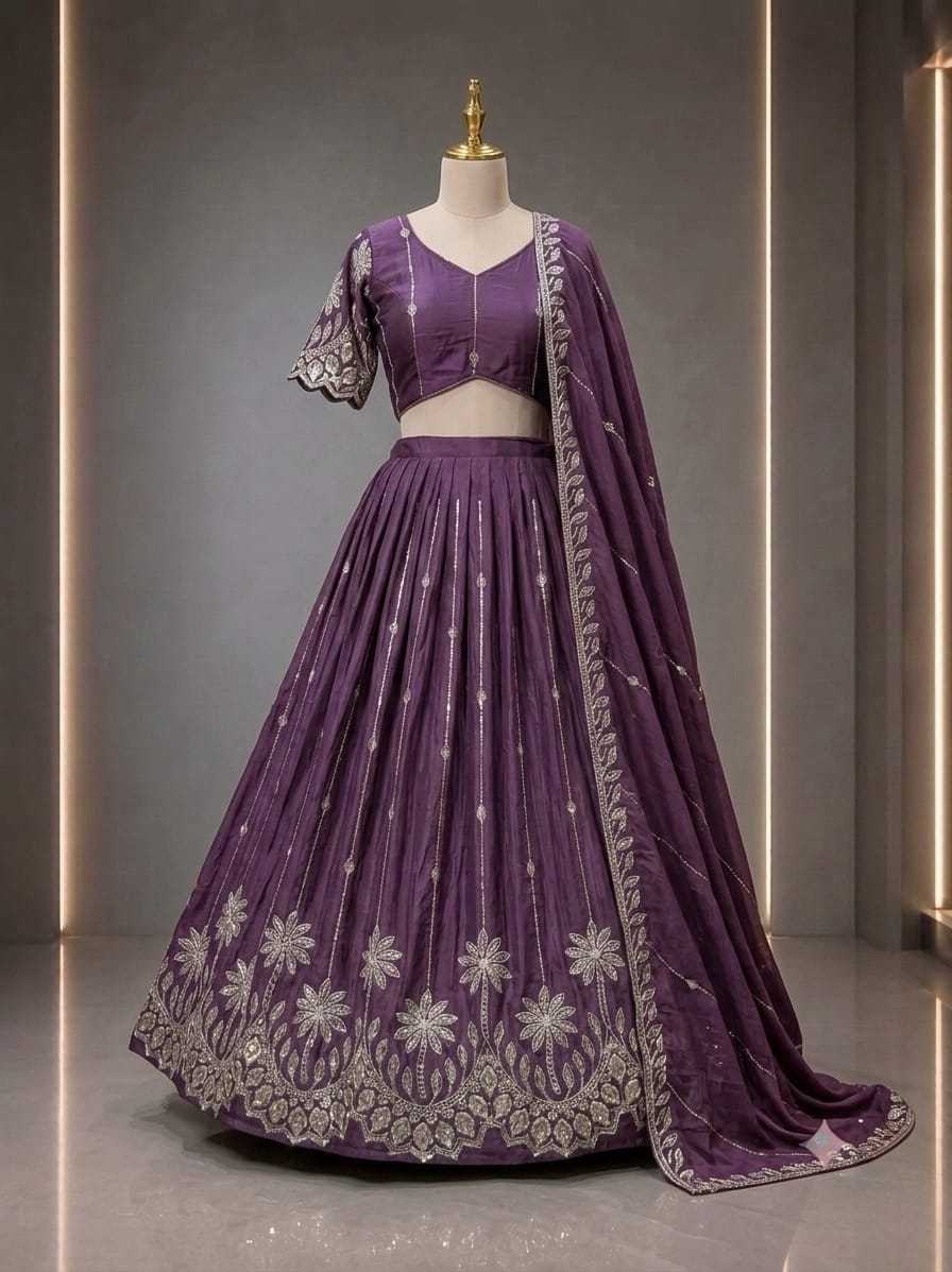 Bindiya Chinon Silk Lehenga